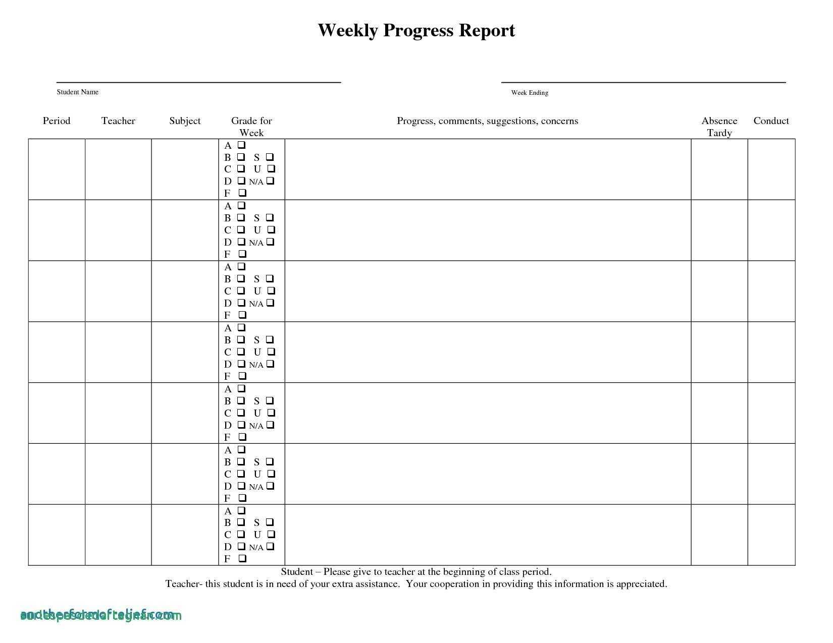 Summer School Progress Report Template - Atlantaauctionco Throughout Summer School Progress Report Template
