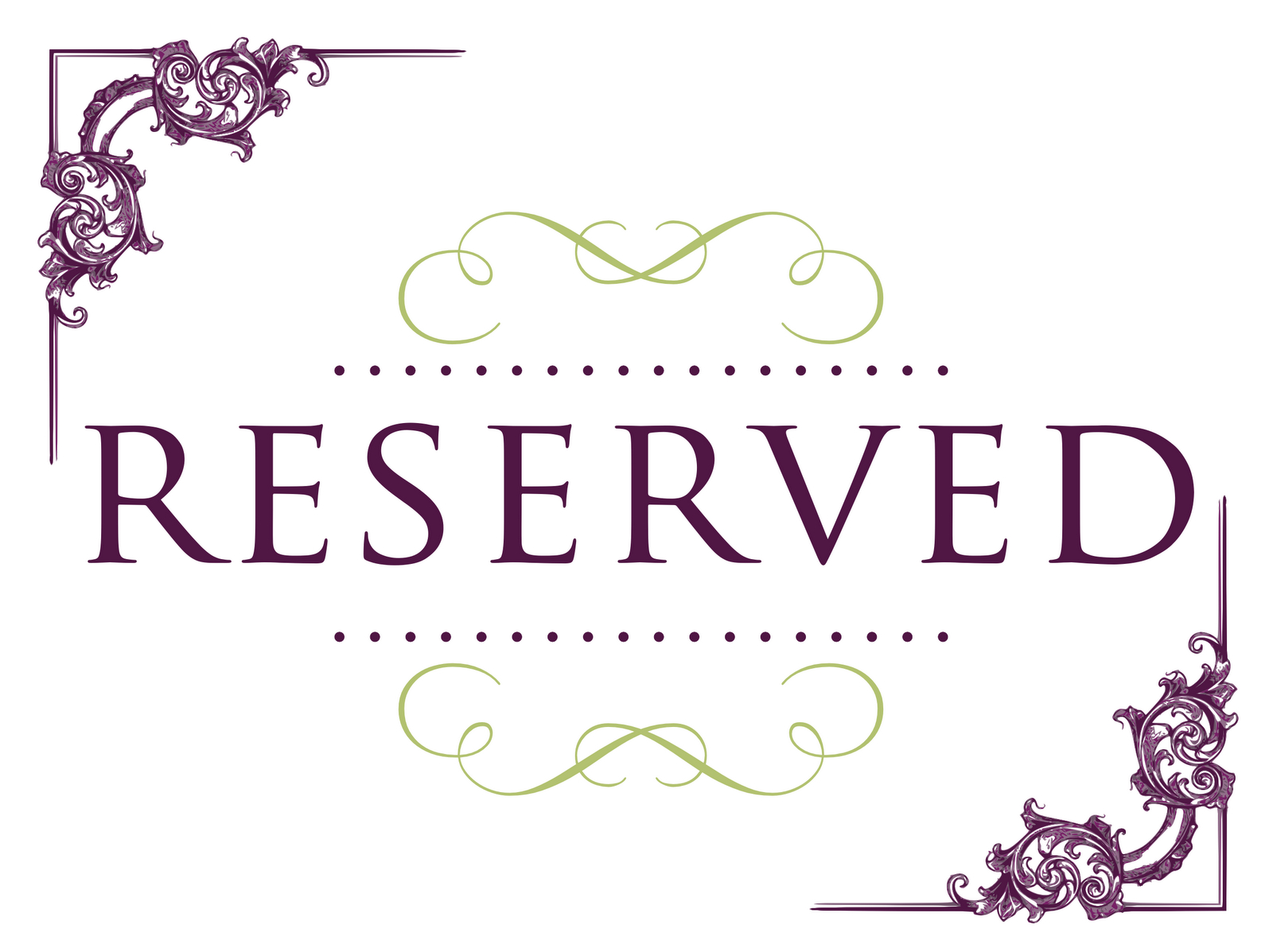 Superb Reserved Signs For Tables | Reserved Wedding Signs Within Reserved Cards For Tables Templates