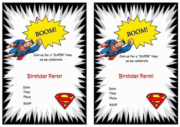 Superman Free Printable Birthday Party Invitations Pertaining To