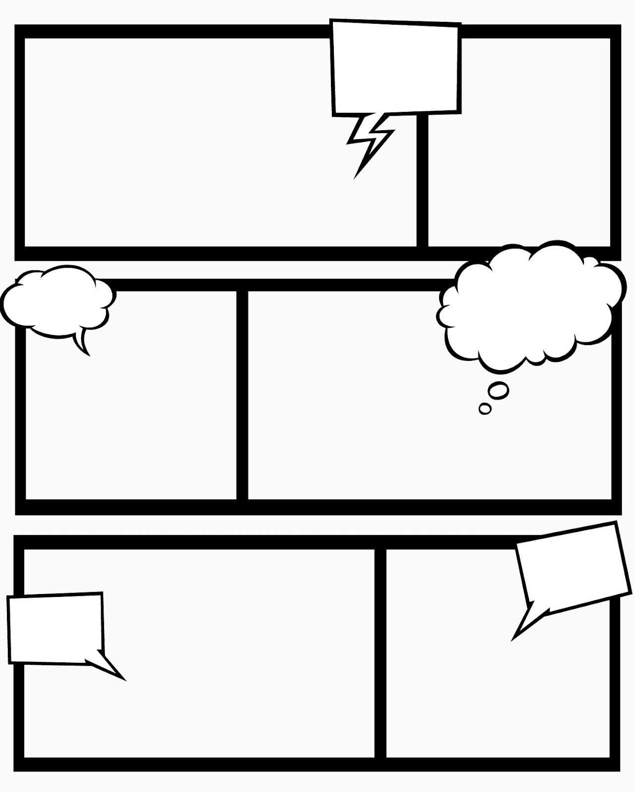 Sweet Hot Mess: Free Printable Comic Book Templates - And Inside Printable Blank Comic Strip Template For Kids