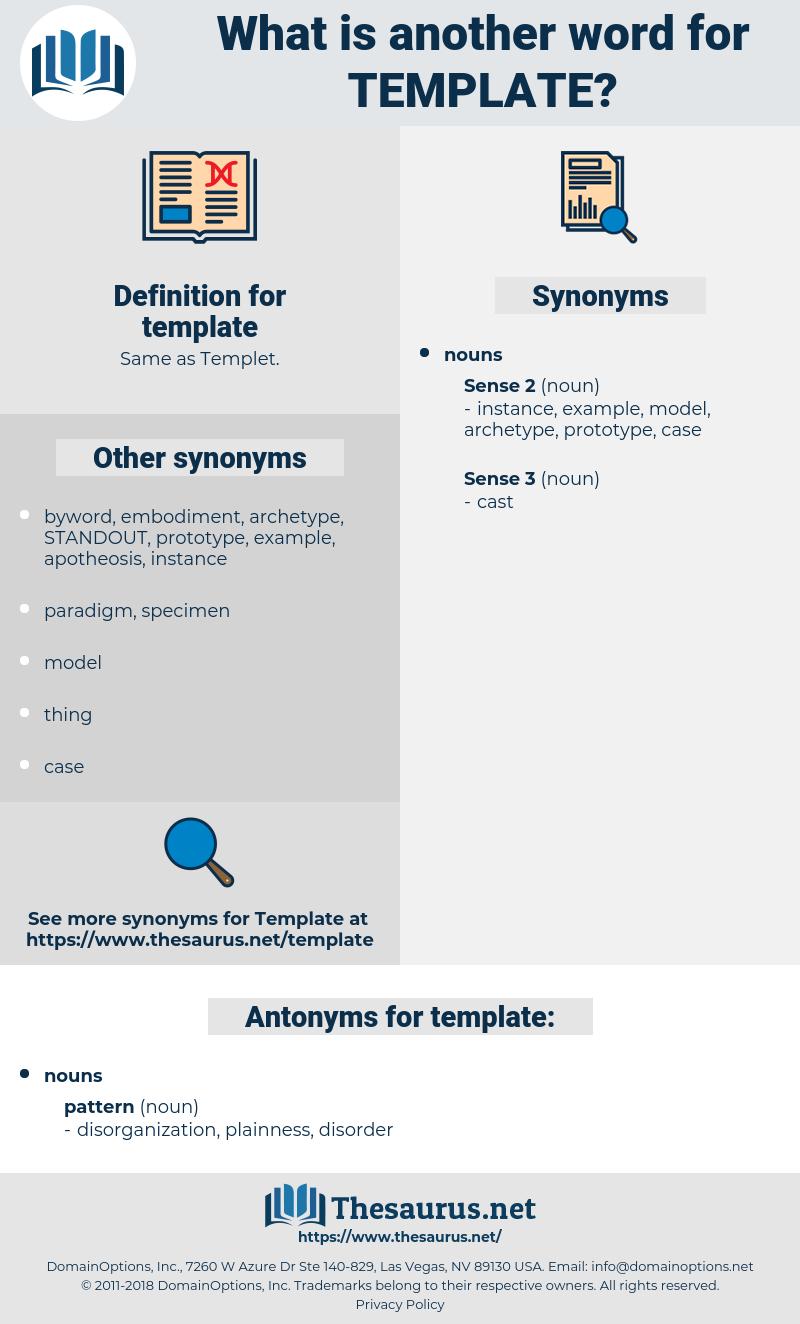Synonyms For Template, Antonyms For Template - Thesaurus Regarding Another Word For Template