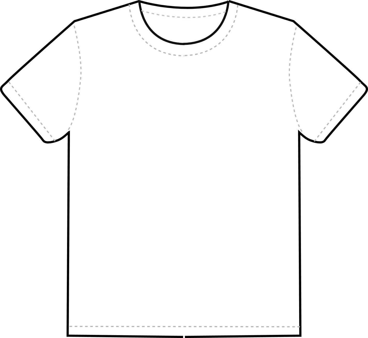 Blank T Shirt Outline Template - Professional Template