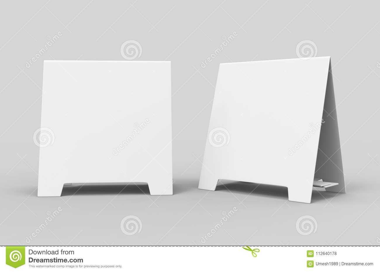 Tablet Tent Card Talkers Promotional Menu Card White Blank Throughout Blank Tent Card Template
