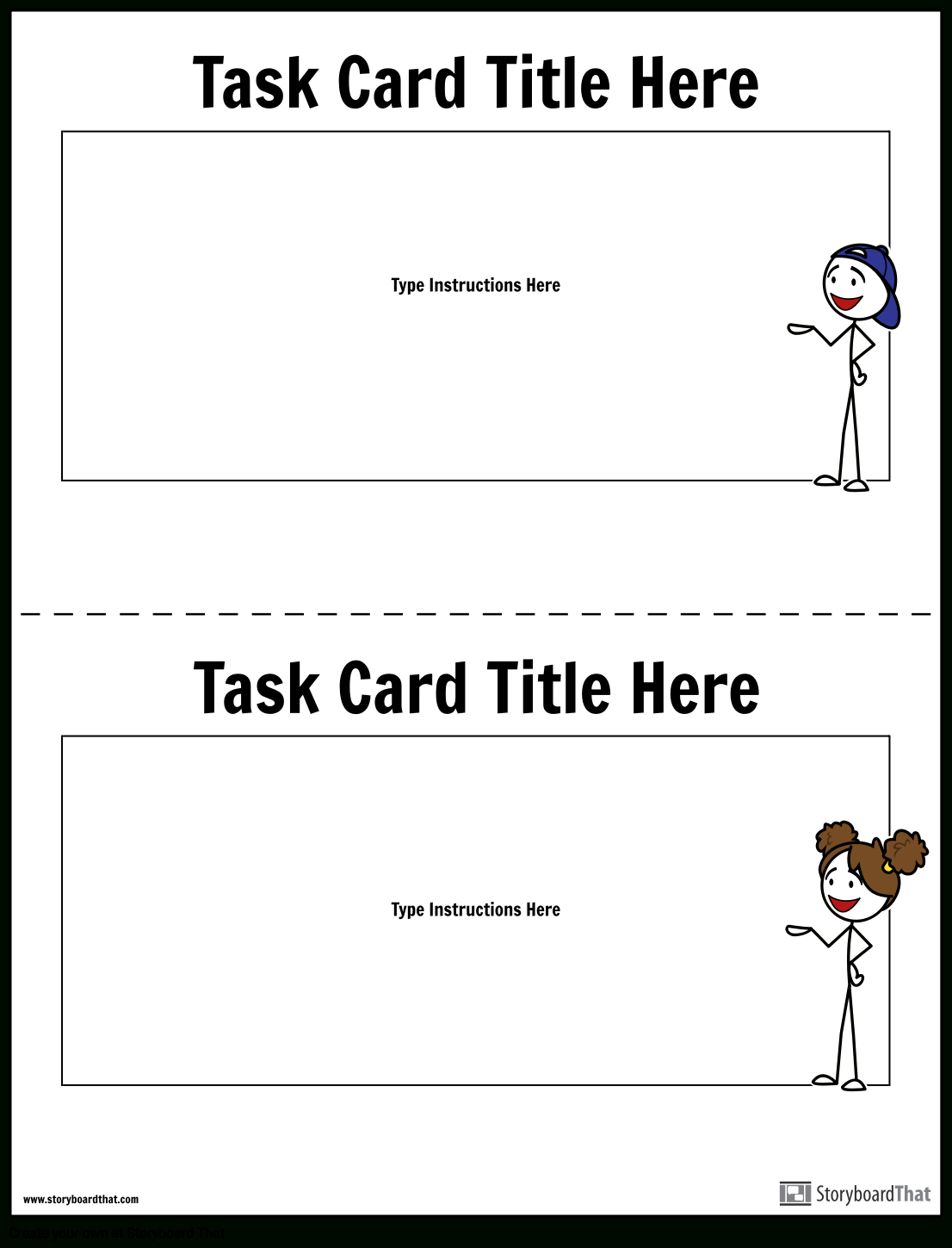 Task Card Template 1 Storyboardworksheet Templates For Task Cards Template