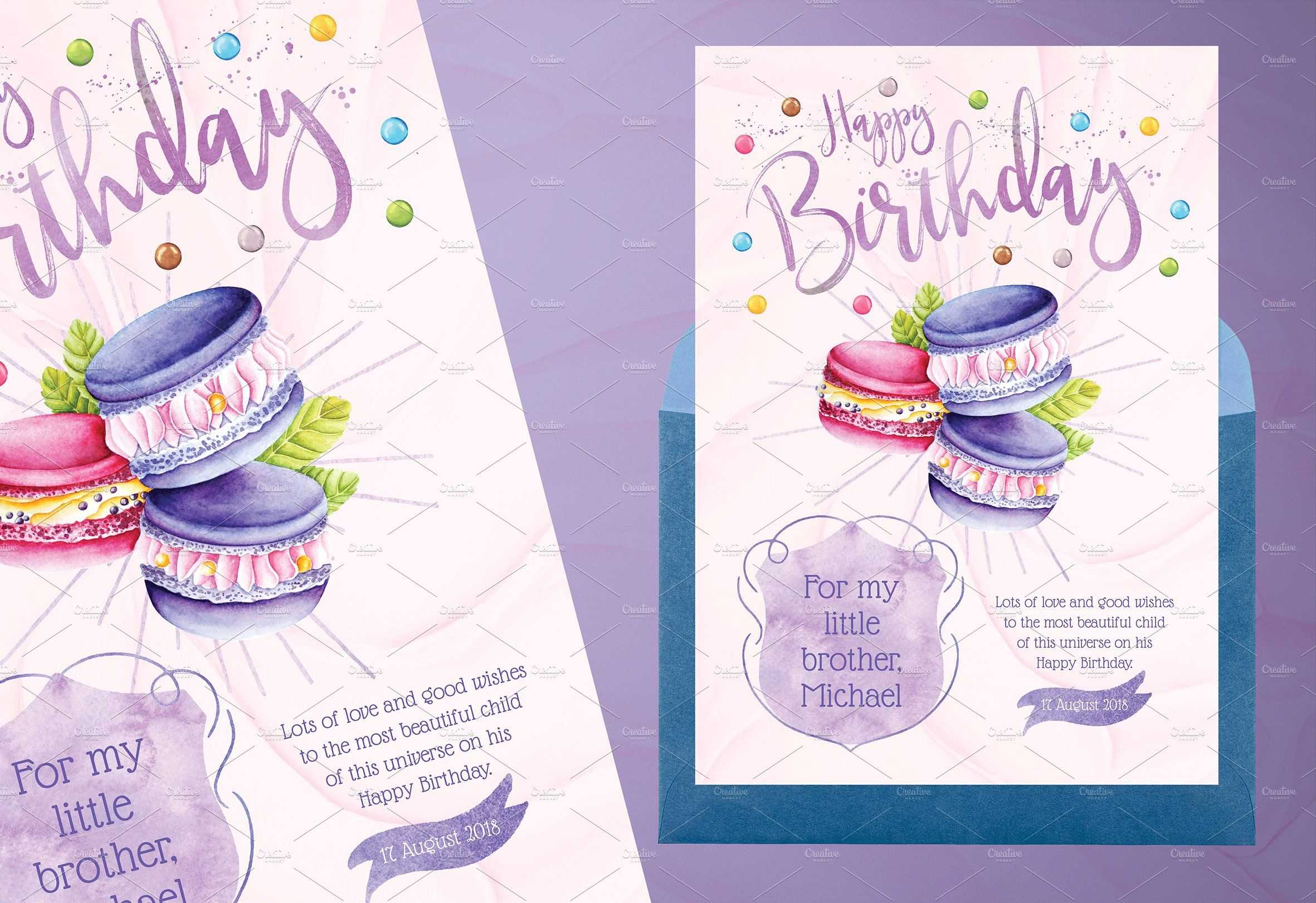 Tasty Birthday Cards For Kidsidesignarium On Within Birthday Card Collage Template