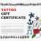 Tattoo Shop Gift Certificate Template Word Voucher Free With Tattoo Gift Certificate Template