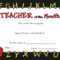 Teacher Of The Month inside Teacher Of The Month Certificate Template