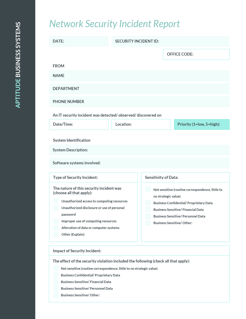 Teal It Incident Report Template Template – Venngage Regarding It Incident Report Template