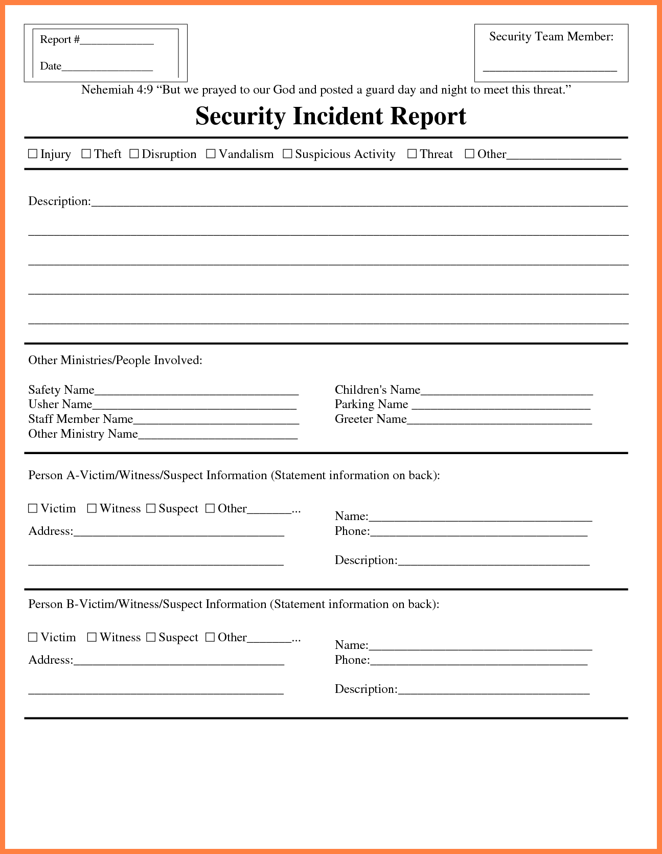 Technology Incident Report Template Templates Information With Regard To Template For Information Report