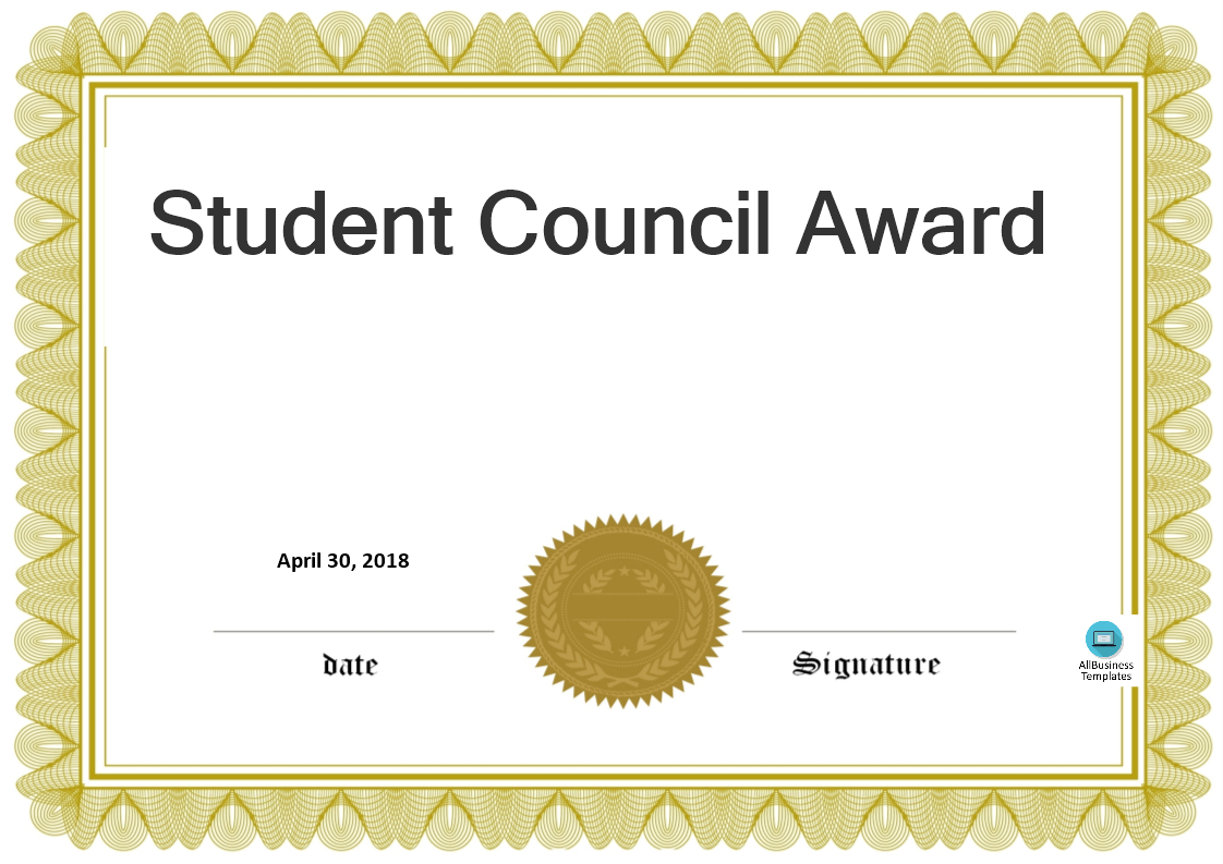 Télécharger Gratuit Student Council Award Within Free Student Certificate Templates