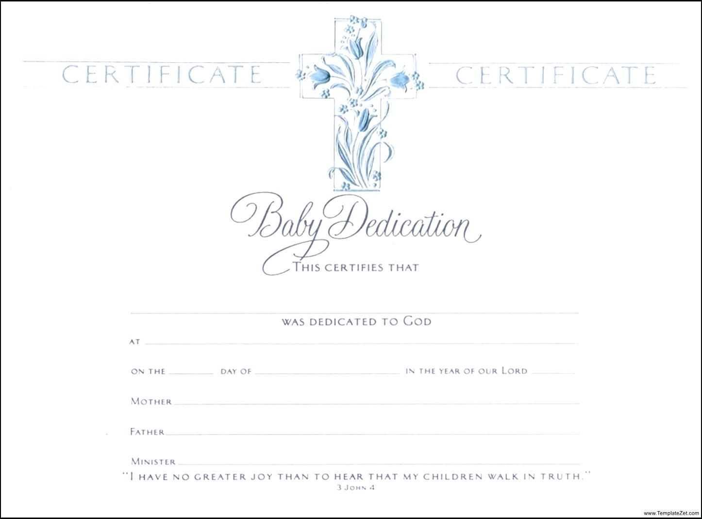 Template: Baptismal Certificate Template Baptism  | Baby Regarding Baby Dedication Certificate Template