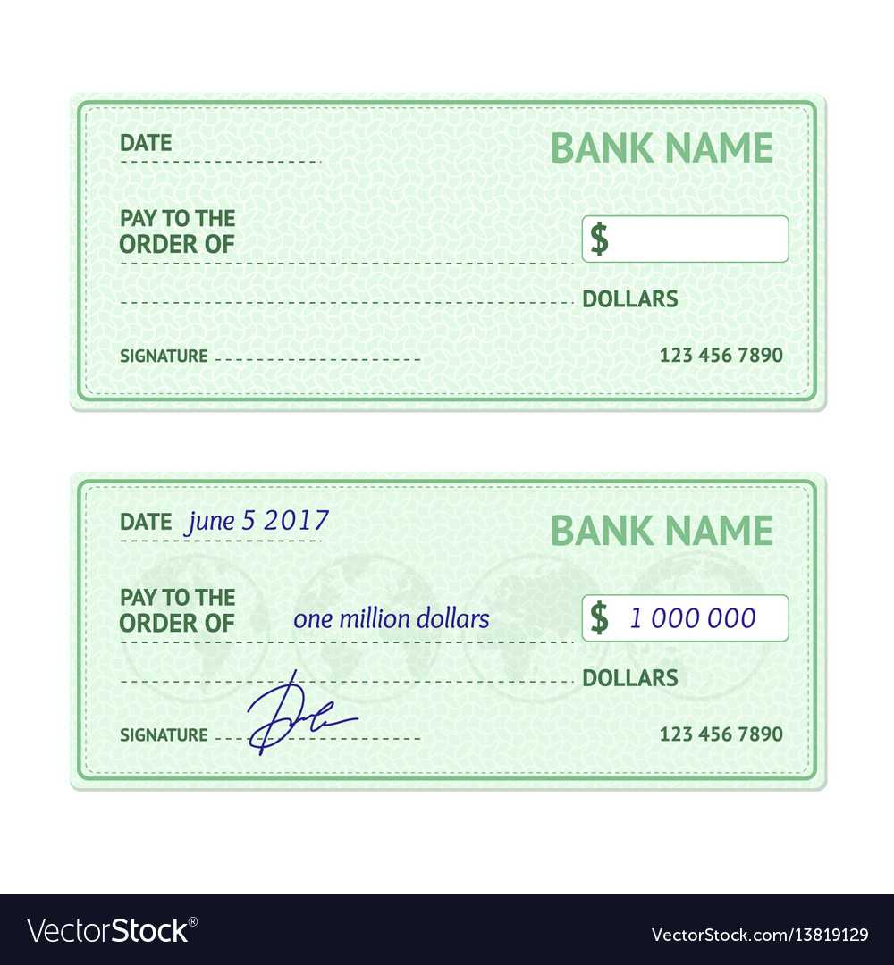 Template Blank Bank Check Throughout Blank Business Check Template