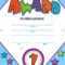 Template Child Certificate To Be Awarded. Kindergarten Pertaining To Star Of The Week Certificate Template