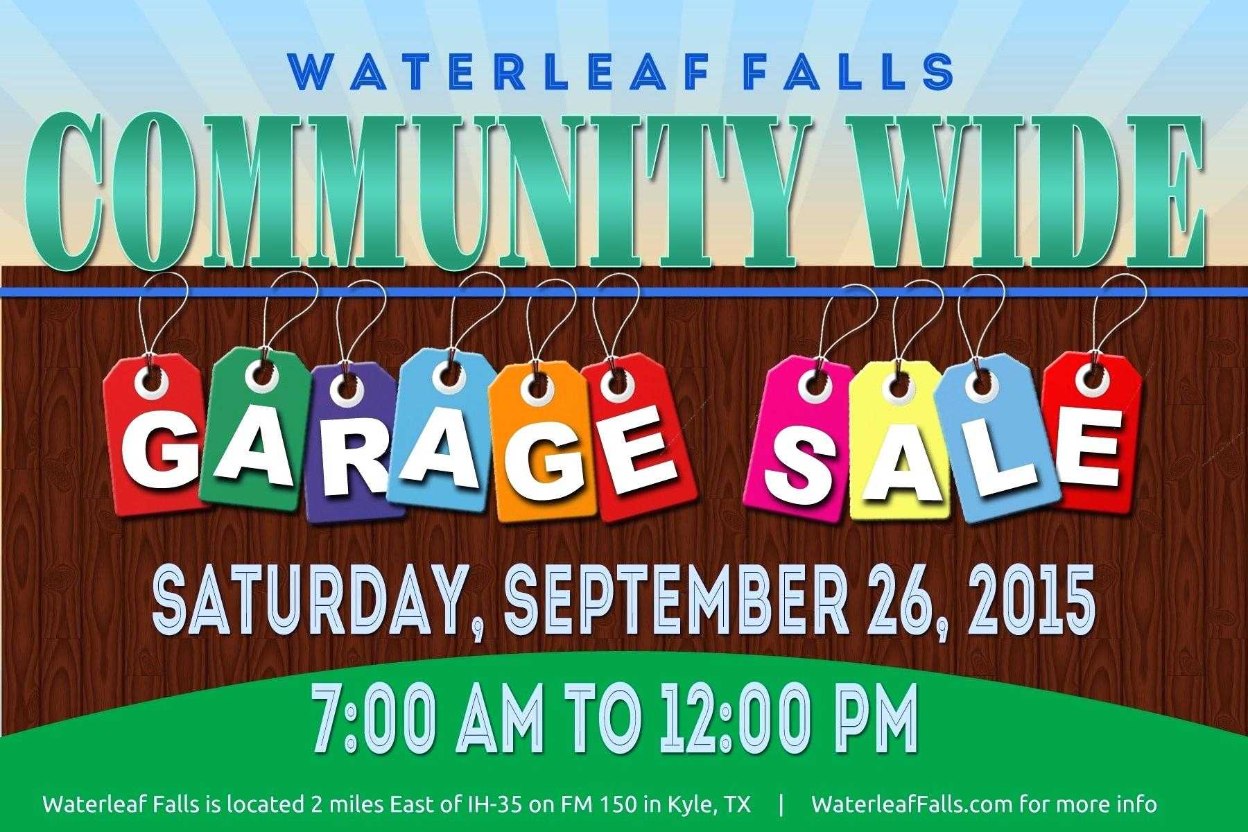 Template: Community Garage Sale Falls Flyer Template Inside Yard Sale Flyer Template Word