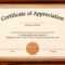 Template: Editable Certificate Of Appreciation Template Free For Free Template For Certificate Of Recognition