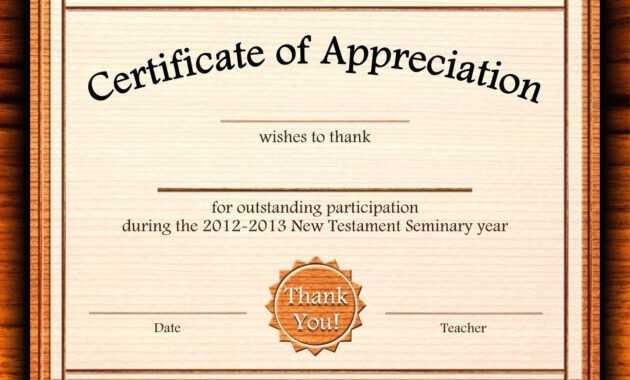 Template: Editable Certificate Of Appreciation Template Free in Template For Certificate Of Appreciation In Microsoft Word