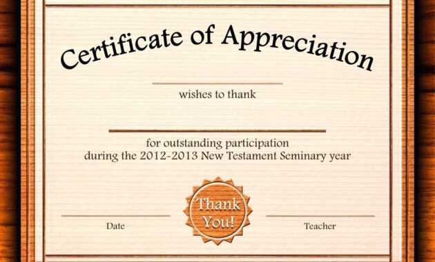 Template: Editable Certificate Of Appreciation Template Free with Participation Certificate Templates Free Download