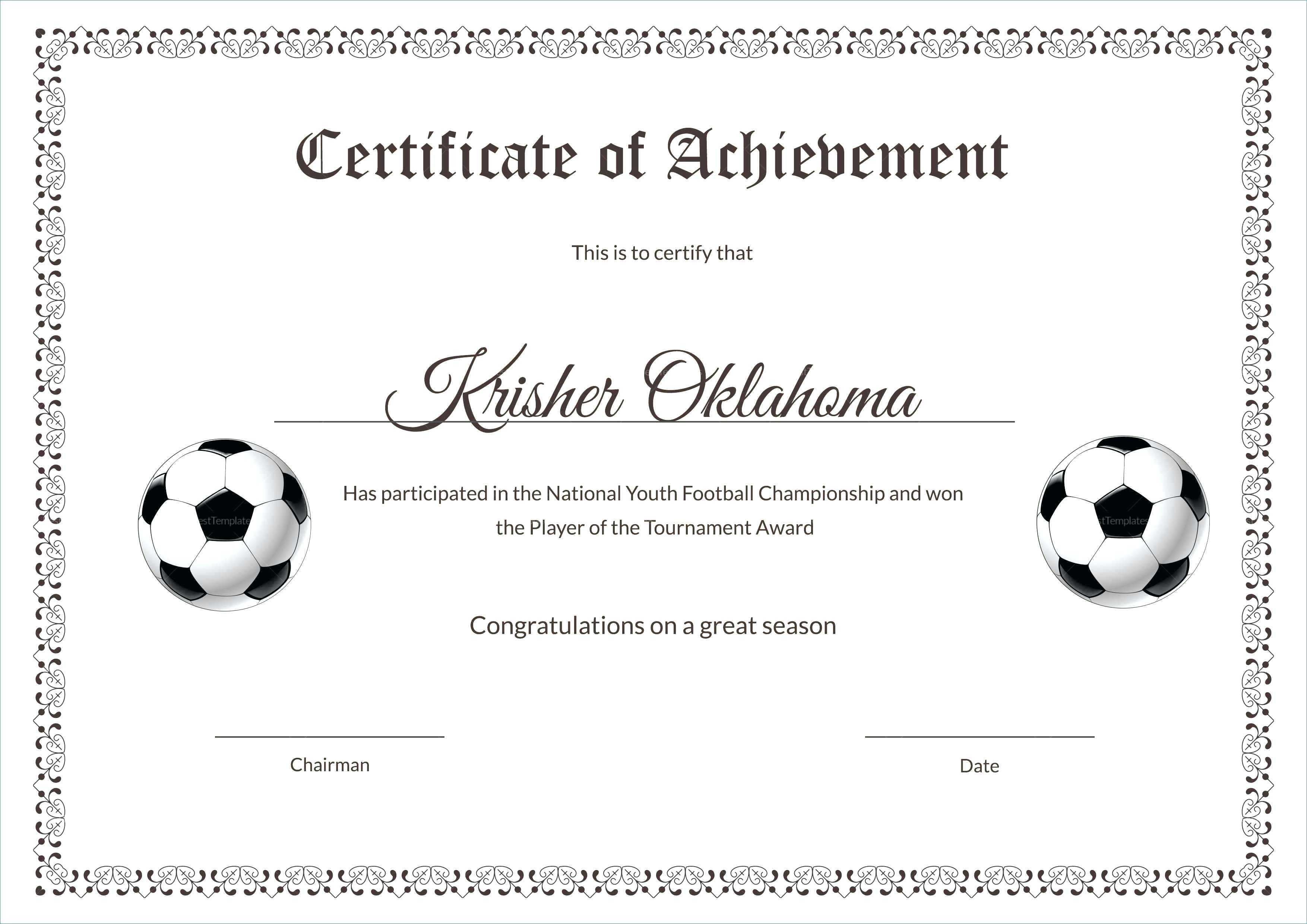 Template: Free Stock Certificate Templates Word Template Inside Soccer Certificate Templates For Word