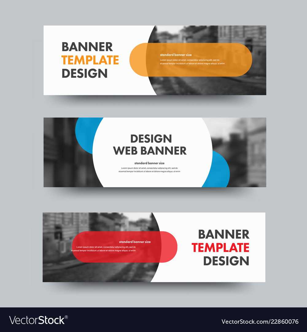 Template Of Horizontal Web Banners With Round And Pertaining To Photography Banner Template
