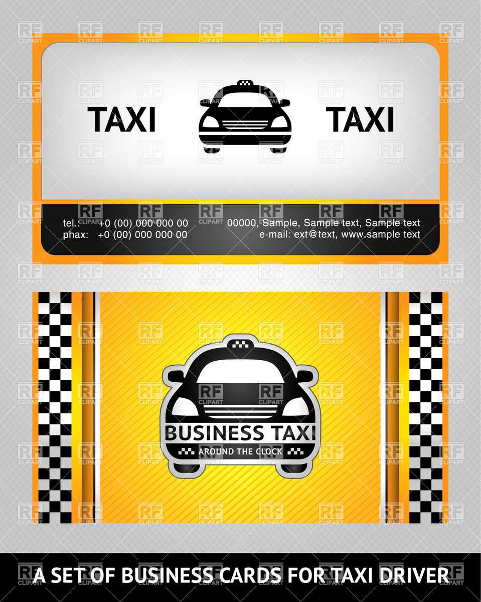Template Of Taxi Business Cards Stock Vector Image Intended For Transport Business Cards Templates Free