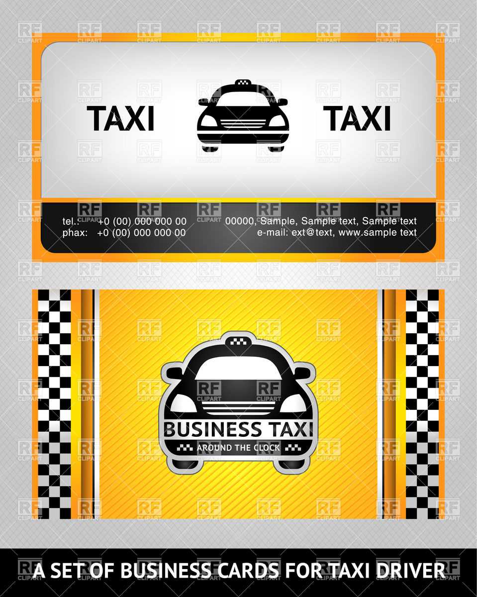 Template Of Taxi Business Cards Stock Vector Image Intended For Transport Business Cards Templates Free