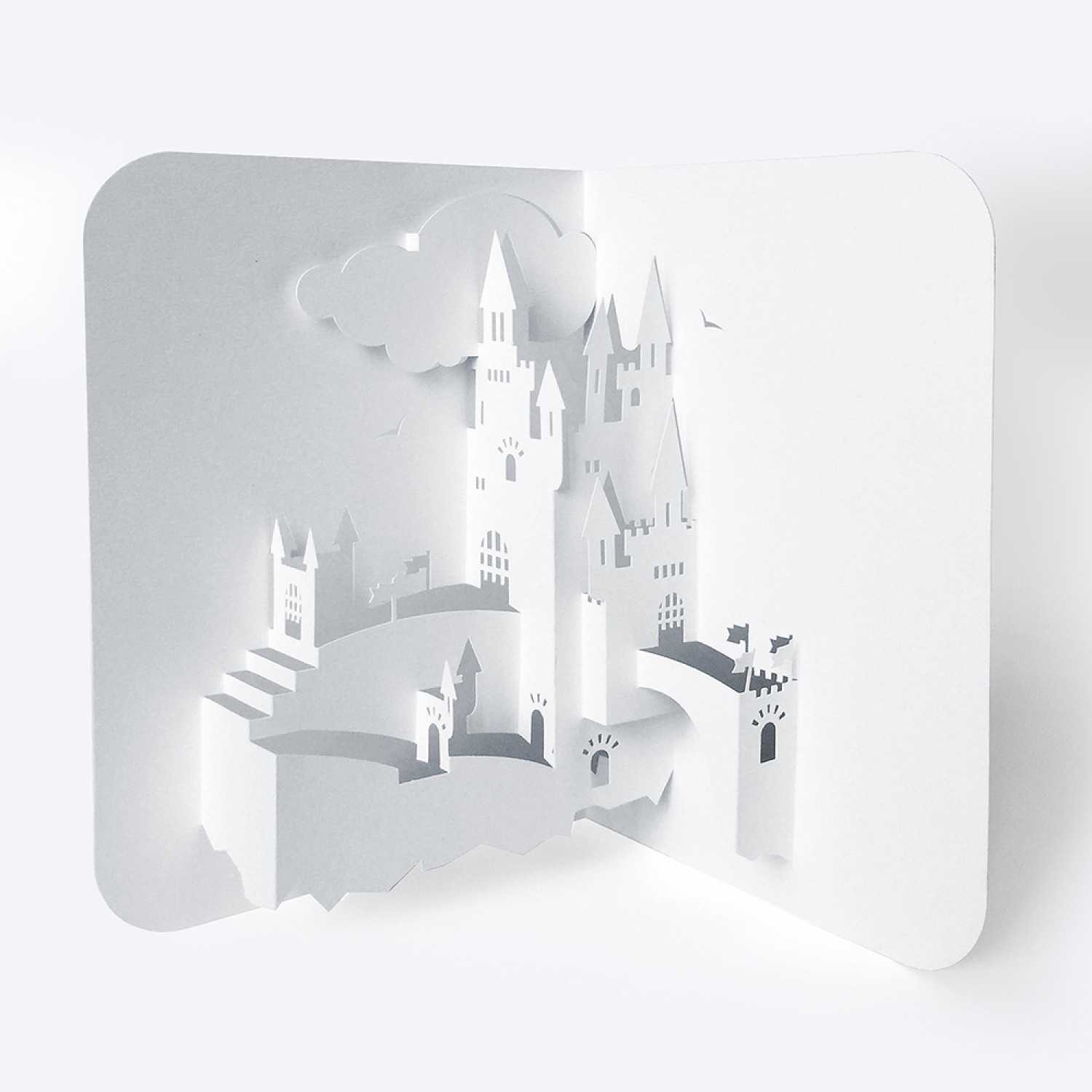 Template Pop Up Card «Castle» Within Free Pop Up Card Templates Download