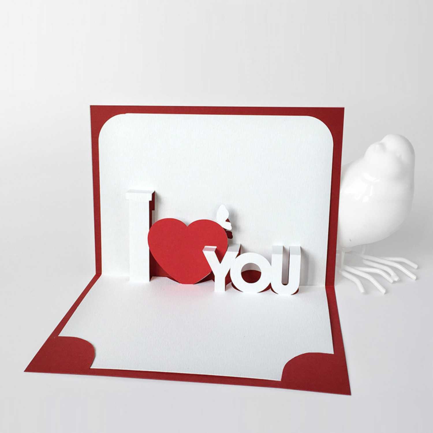 Template Pop Up Card «I Love You» In I Love You Pop Up Card Template