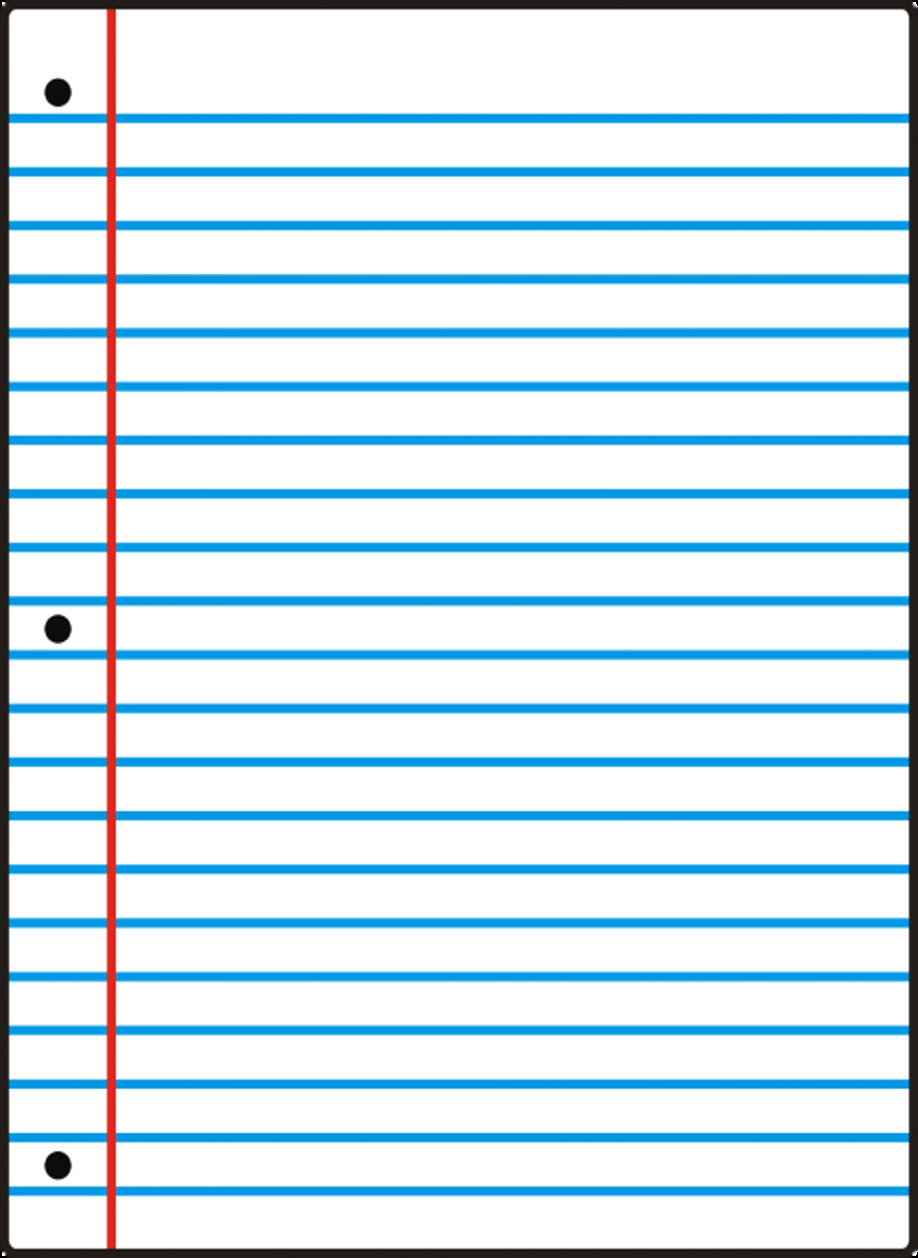 Templates Clipart Notebook Page Pencil And In Color Pertaining To Notebook Paper Template For Word 2010