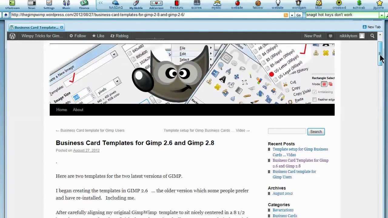 Ten Business Card Template For Gimp: Full Tutorial Regarding Gimp Business Card Template