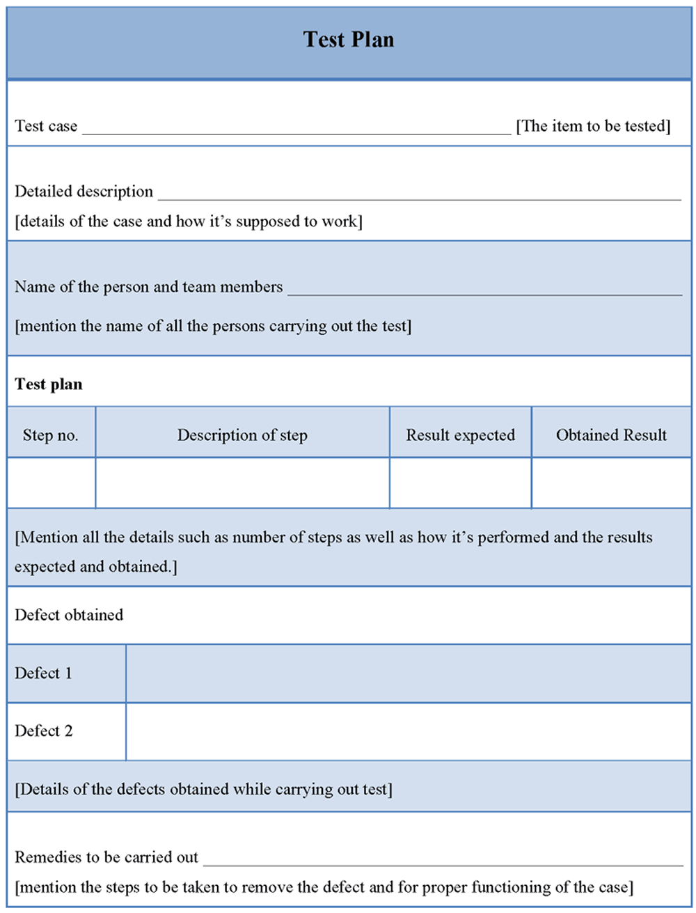 Test Plan Template | Madinbelgrade Inside Test Template For Word