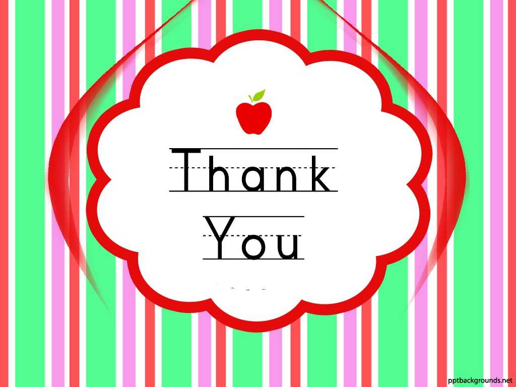 Thank You Cards For Teachers Backgrounds For Powerpoint Inside Thank You Card For Teacher Template