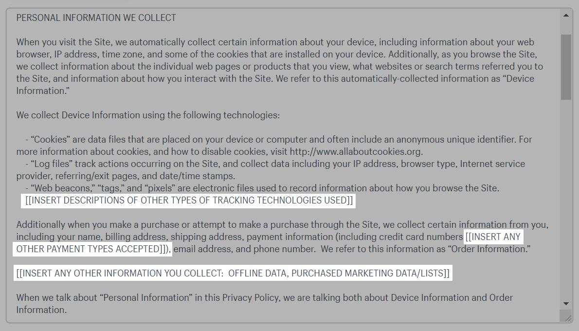 The 10 Best Privacy Policy Generators Inside Credit Card Privacy Policy Template