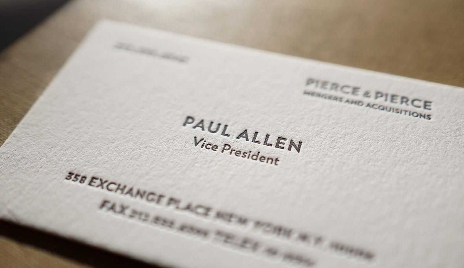 The Better Paul Allen Calling Card | Literature | Business Within Paul Allen Business Card Template