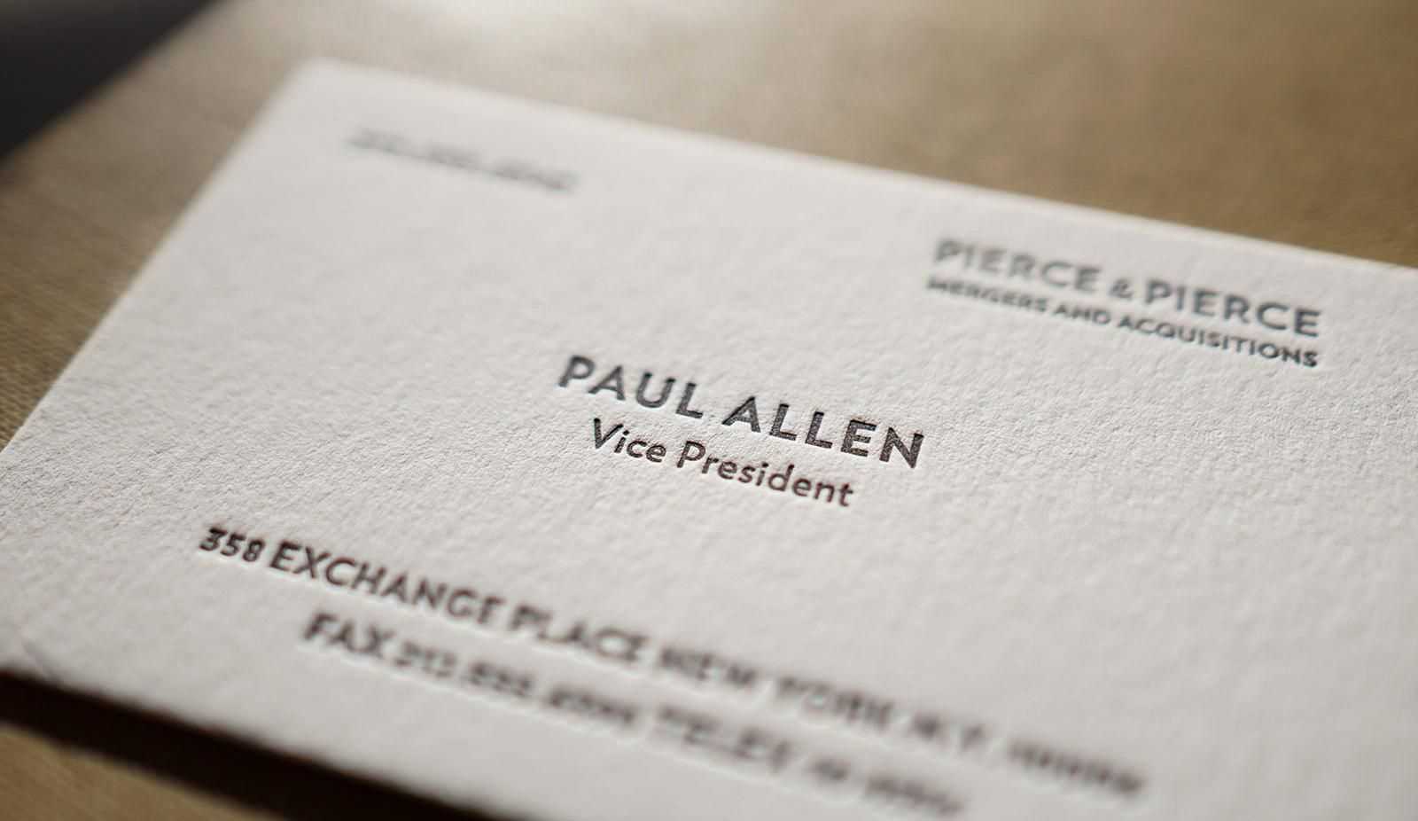 Paul Allen Business Card Template Professional Template
