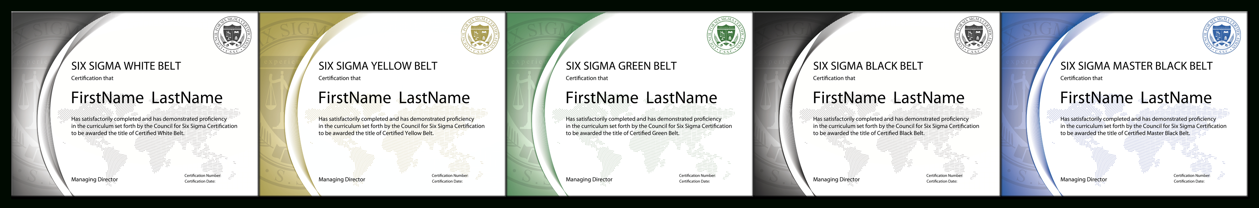 The Council For Six Sigma Certification – Official Industry For Green Belt Certificate Template
