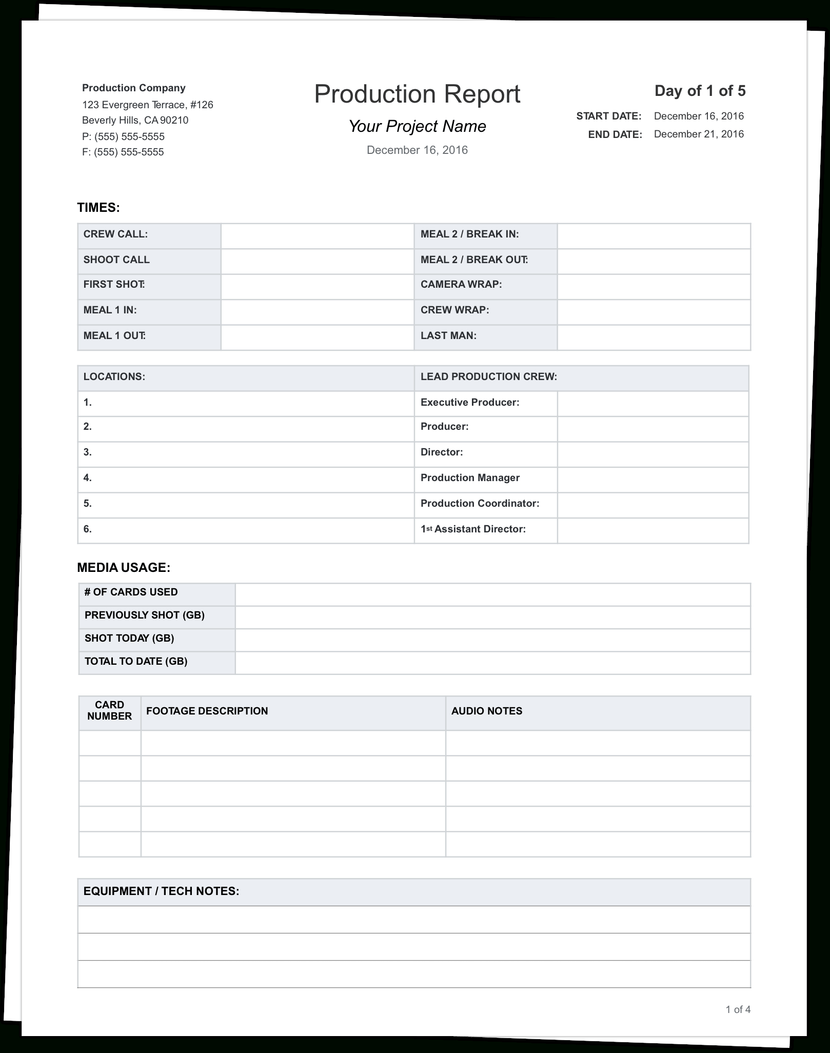 The Daily Production Report, Explained (With Free Template) For Wrap Up Report Template