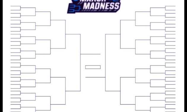 The Printable March Madness Bracket For The 2019 Ncaa Tournament within Blank March Madness Bracket Template