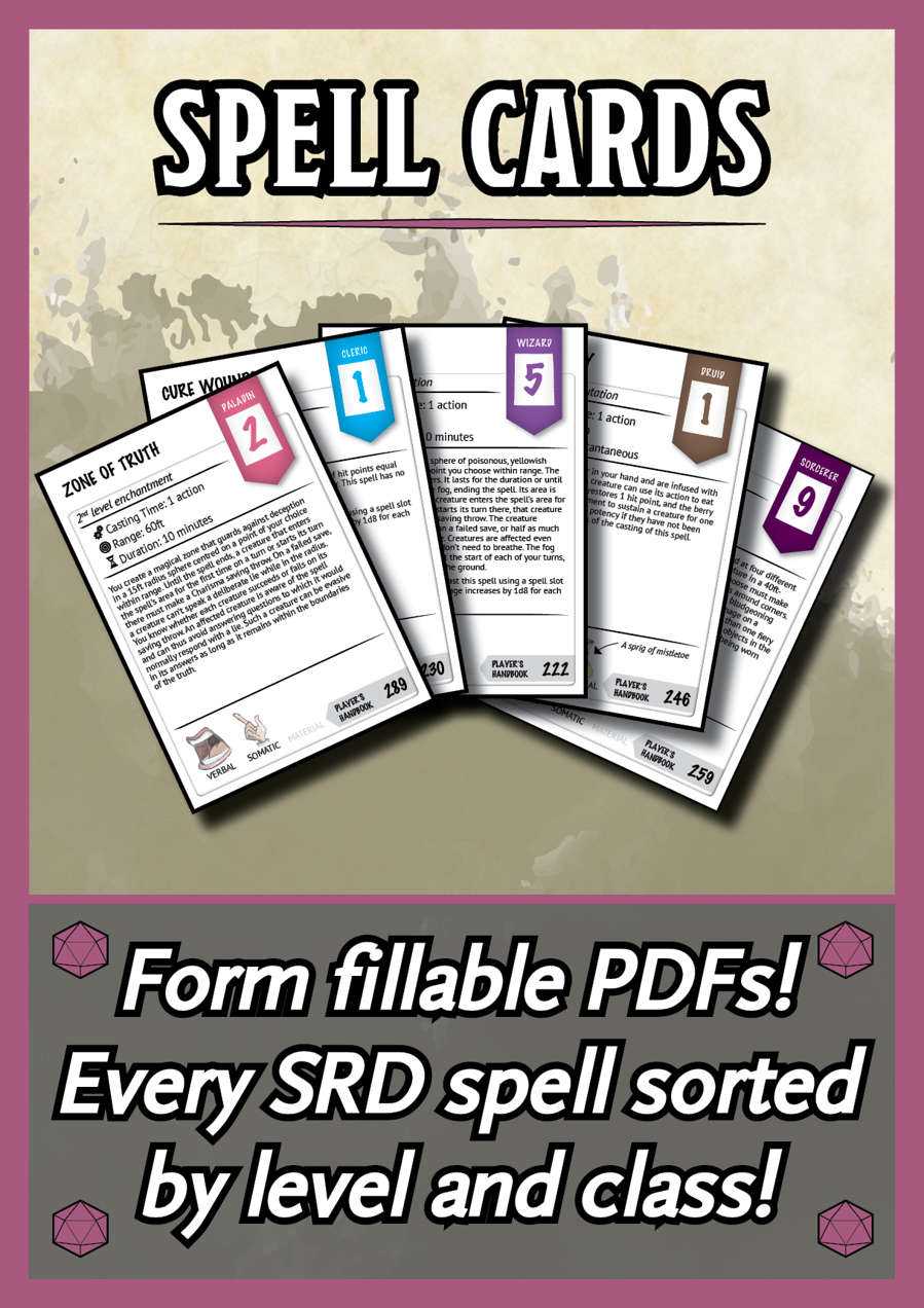 Thebrownfaminaz: D&d 5E Spell Card Template With Regard To Amscan Imprintable Place Card Template