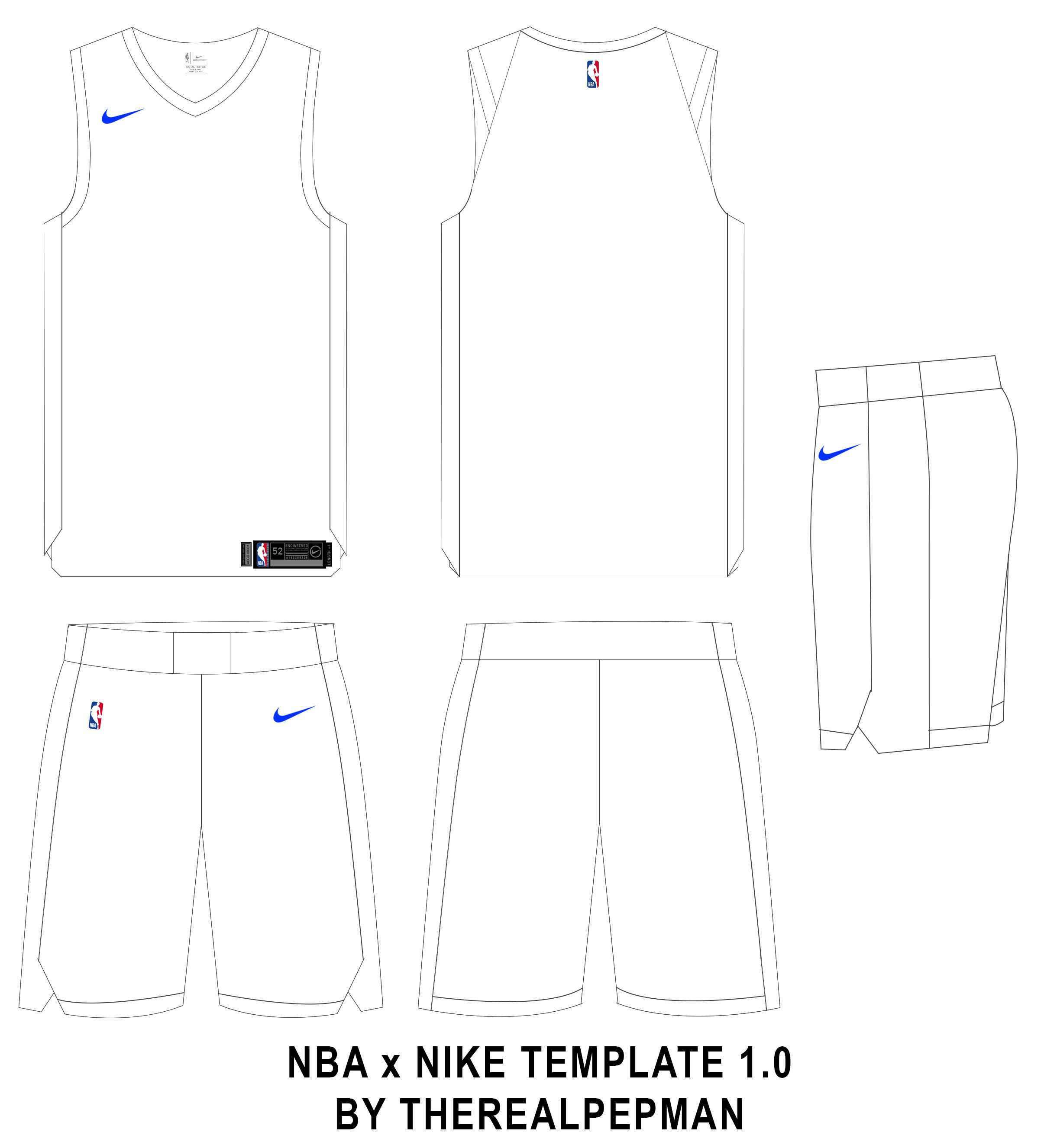 Therealpepman's Nike X Nba Template – Concepts – Chris For Blank Basketball Uniform Template