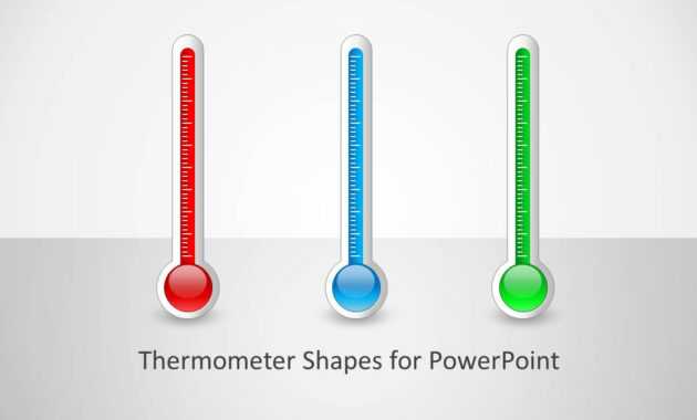 Thermometer Shapes For Powerpoint in Thermometer Powerpoint Template