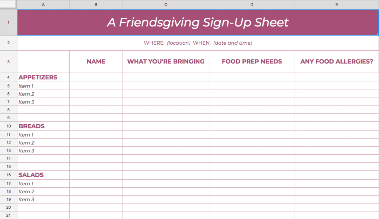 This Is The Ultimate Sign Up Sheet For Potlucks | Kitchn Pertaining To Potluck Signup Sheet Template Word
