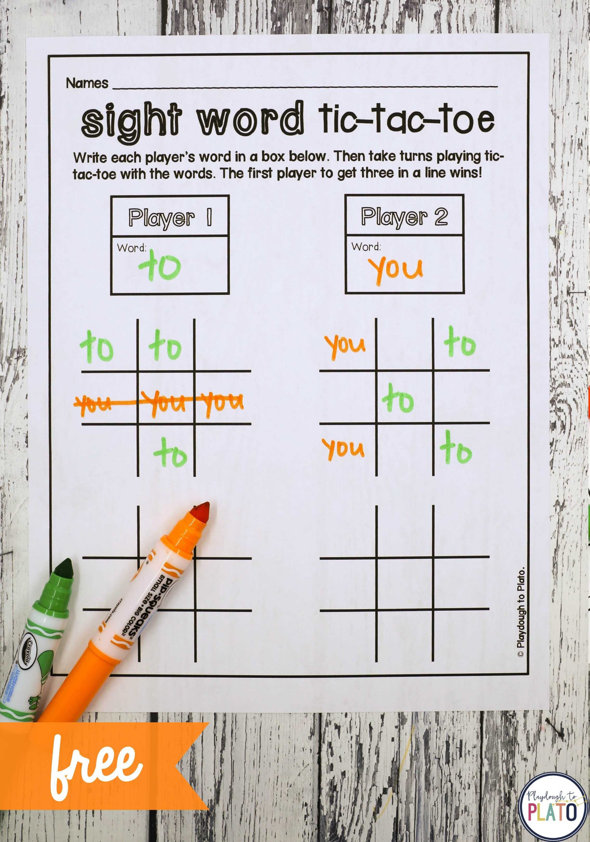 Tic Tac Toe – Playdough To Plato Throughout Tic Tac Toe Template Word