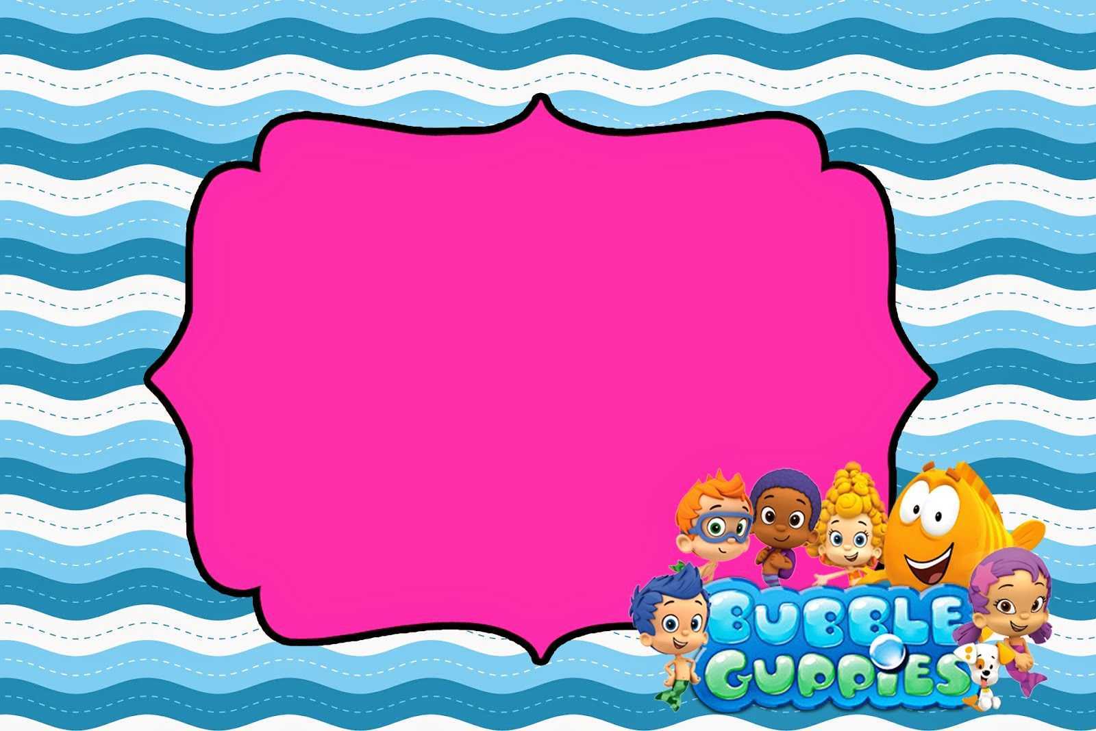 Tips & Ideas: Lovely Bubble Guppies Invitations For Your With Regard To Bubble Guppies Birthday Banner Template