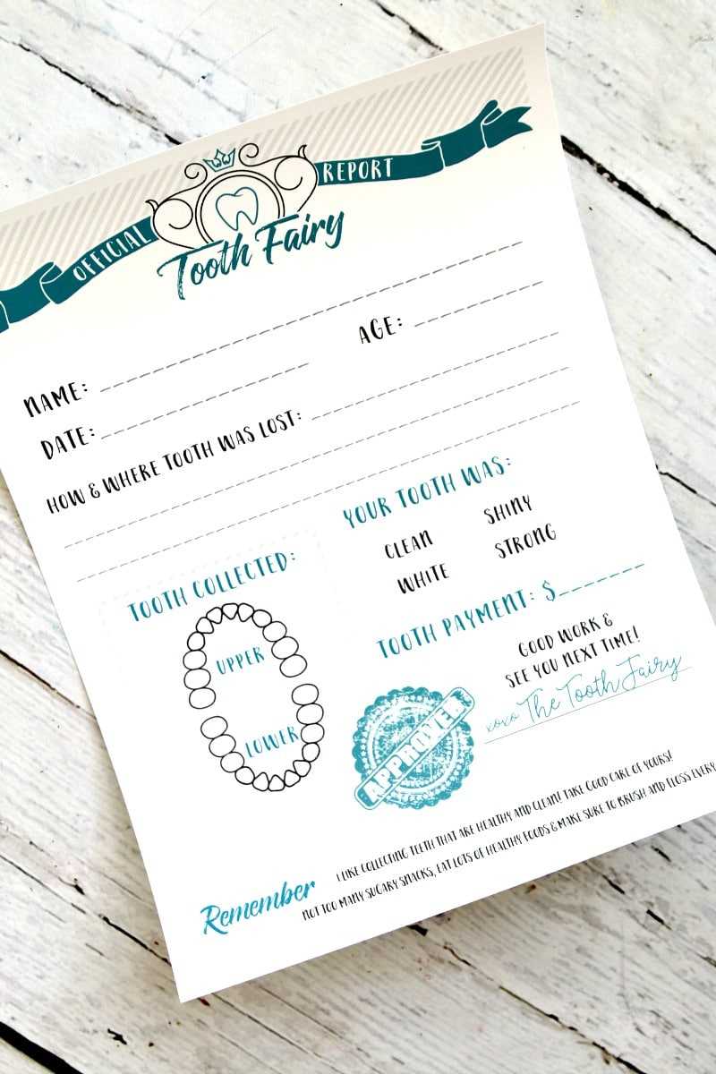 Tooth Fairy Free Printable Certificate With Tooth Fairy Certificate Template Free