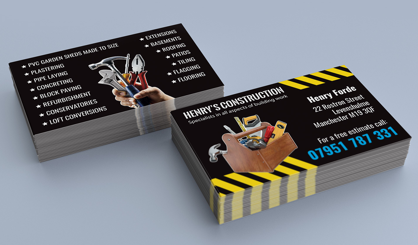 Top 28 Examples Of Unique Construction Business Cards Throughout Plastering Business Cards Templates