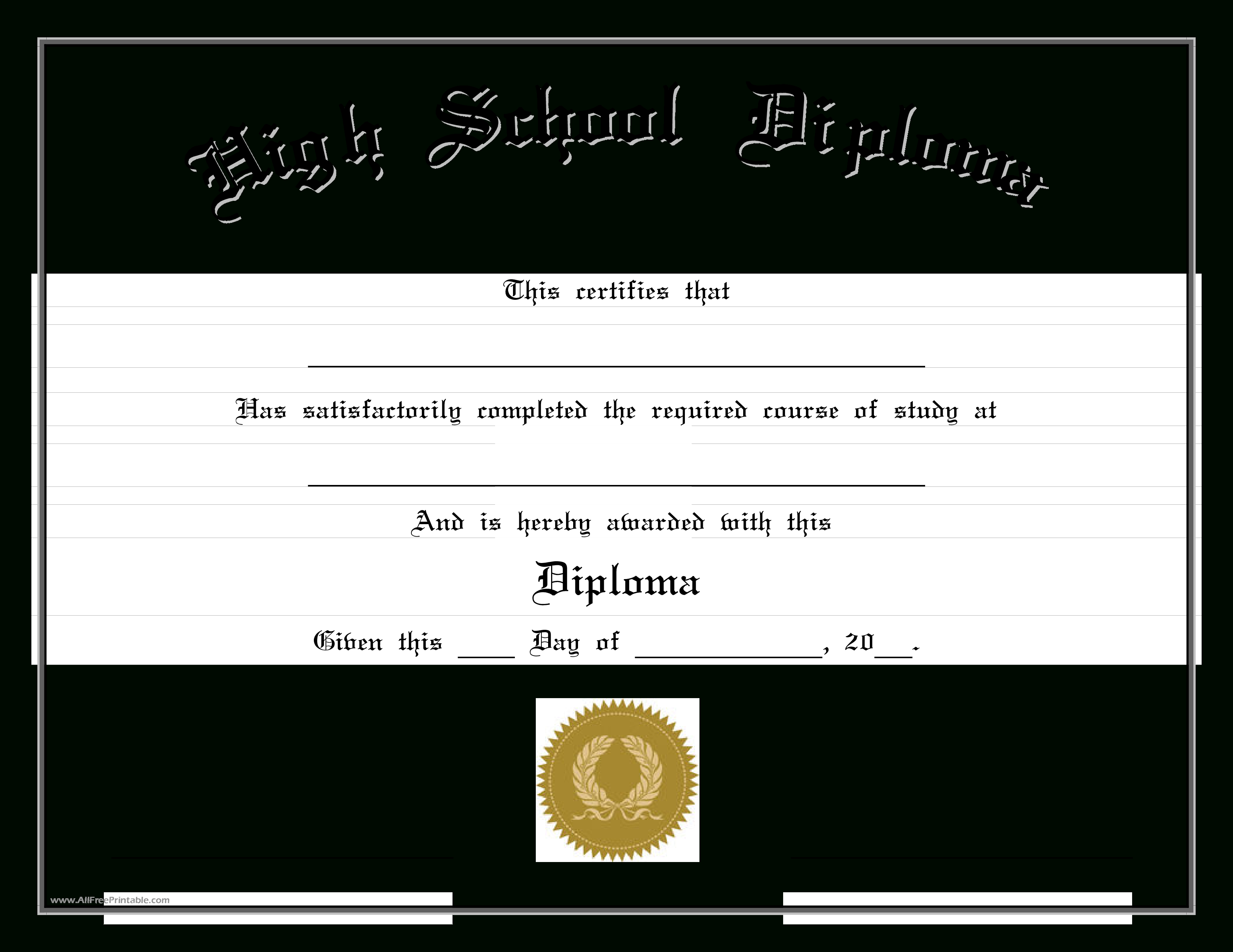 Top Free Diploma Templates Download Template Ideas Word With Regard To School Certificate Templates Free