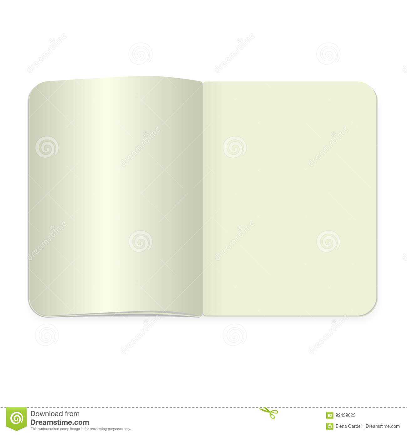 Top View Notepad Template. Vector Realistic Blank Magazine Regarding Blank Magazine Spread Template