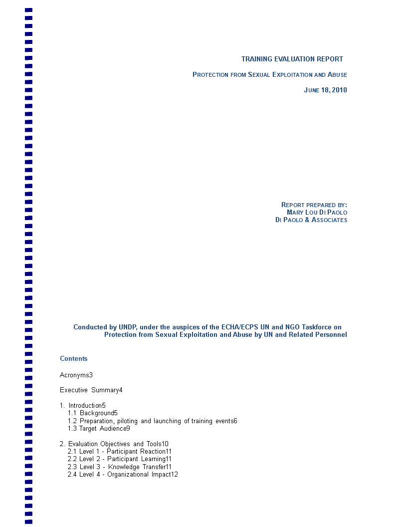 Training Evaluation Report – How To Create A Training Throughout Training Evaluation Report Template
