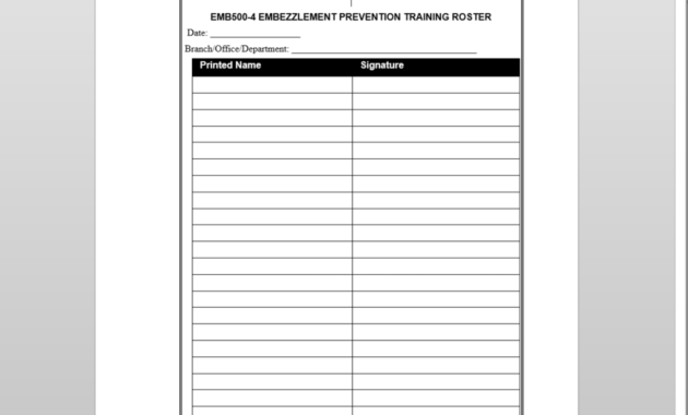 Training Record Template | Emb500-4 pertaining to Training Documentation Template Word