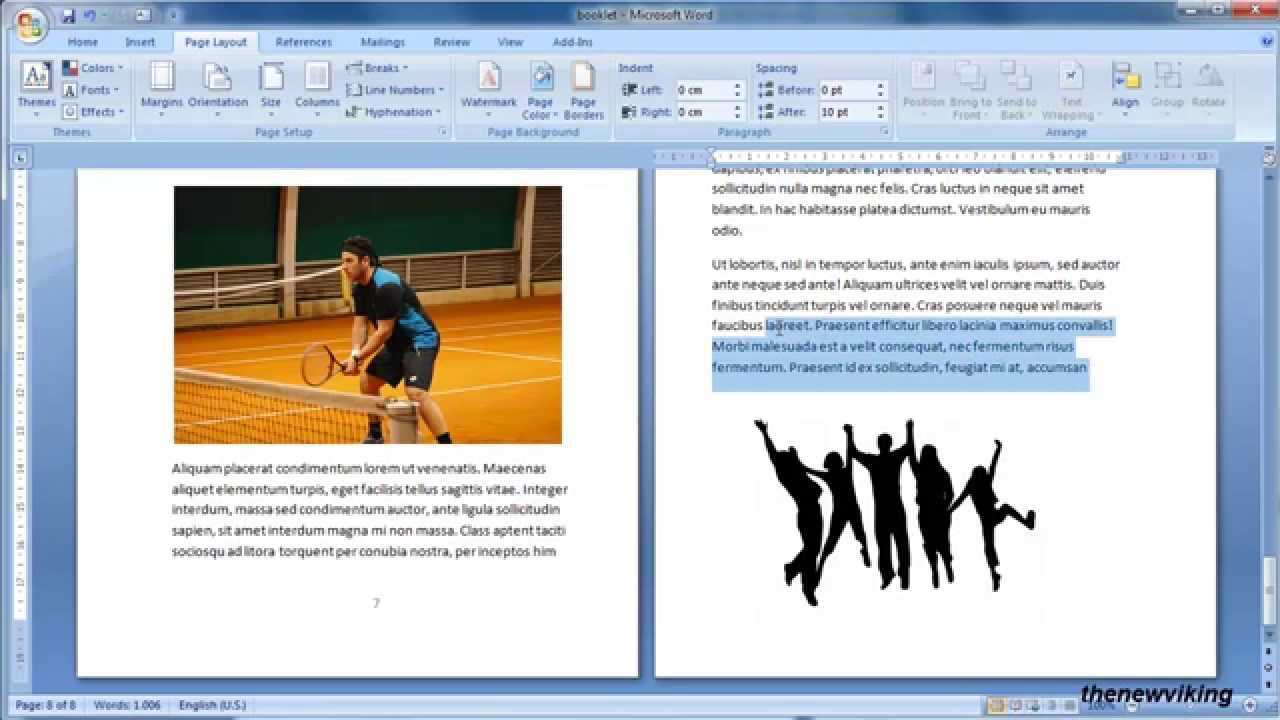 Transform Your Document Into A Booklet In Word 2007 In Booklet Template Microsoft Word 2007
